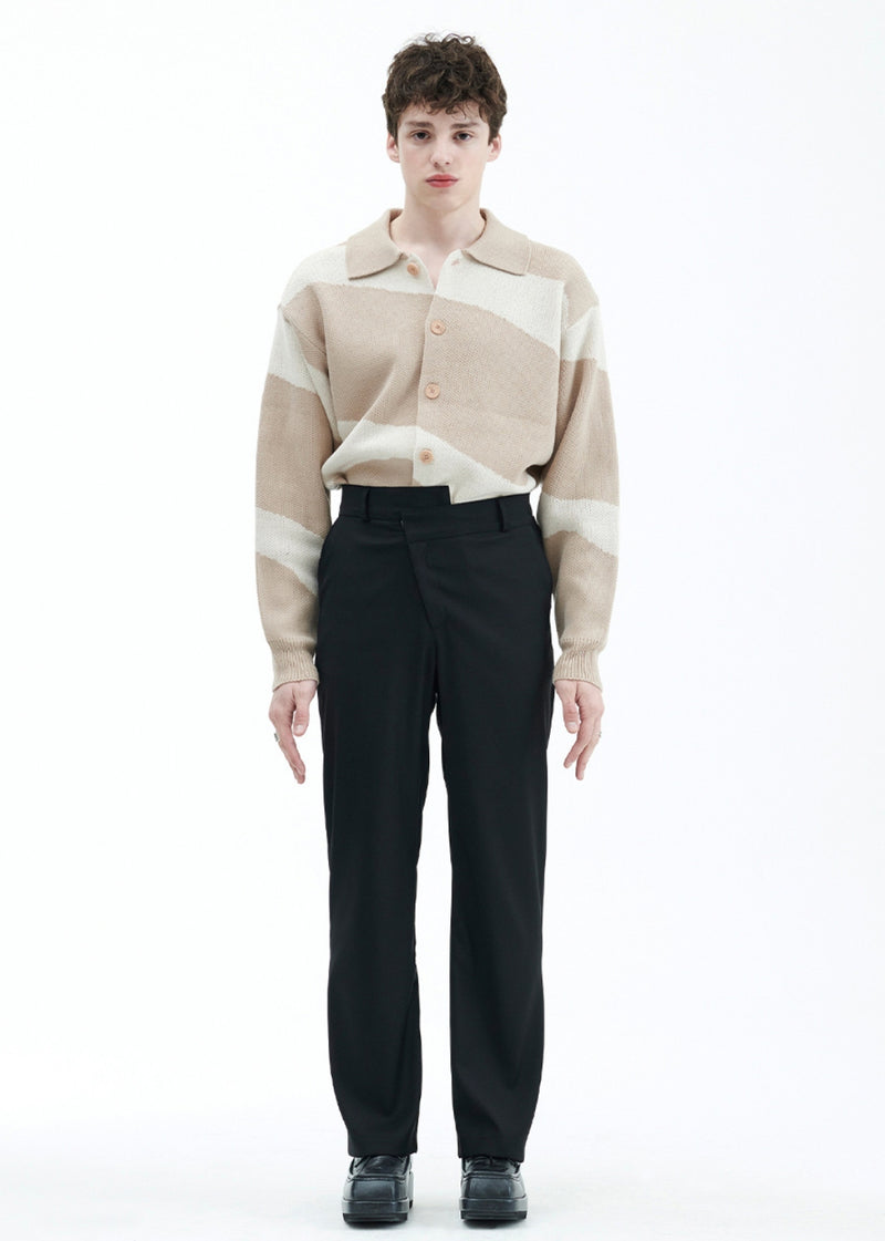 ラメルマメゾン (LA MER MA MAISON) LINE KNIT CARDIGAN BEIGE