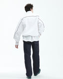 ラメルマメゾン (LA MER MA MAISON)  PIPING ZIP-UP JACKET WHITE