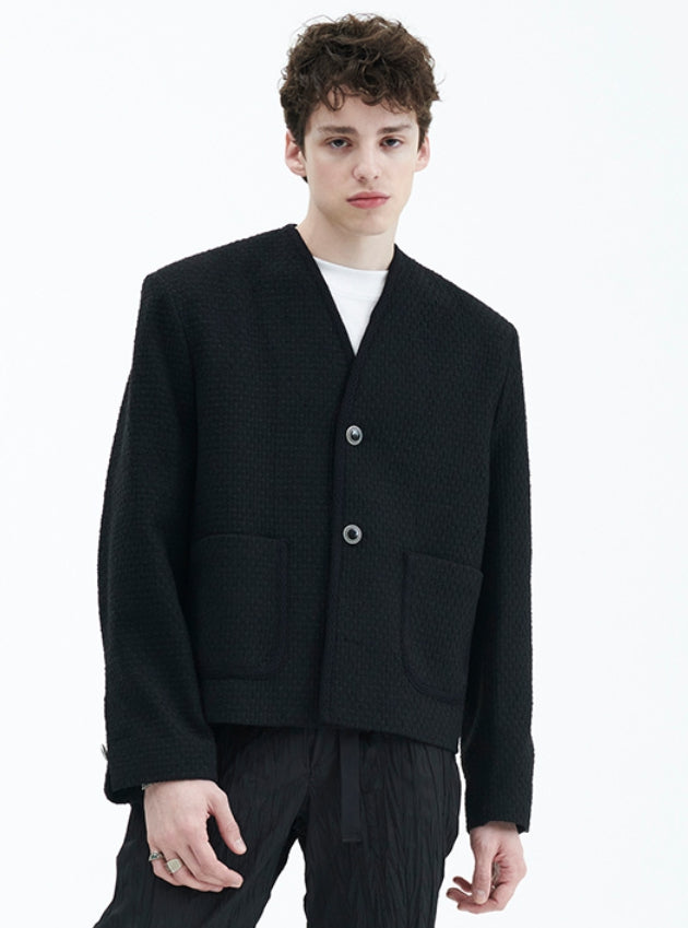 ラメルマメゾン (LA MER MA MAISON) TWEED JACKET BLACK