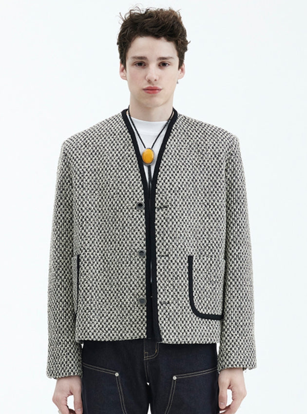 ラメルマメゾン (LA MER MA MAISON) TWEED JACKET MIX BEIGE