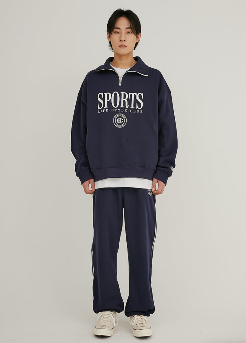 Crump (クランプ) SPORTS EMBLEM ZIP-UP COLLAR SWEATSHIRTS (CT0346-1)