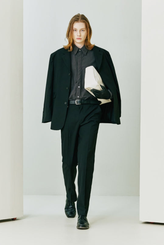 SSY(エスエスワイ) 2way Zipper Straight fit Slacks black