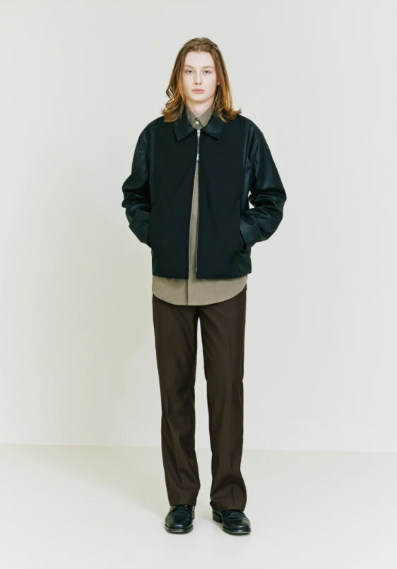 SSY(エスエスワイ) 2way Zipper Straight fit Slacks brown