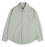 SSY(エスエスワイ) [Organic Cotton] half hidden Bar tag Shirt olive
