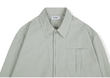 SSY(エスエスワイ) [Organic Cotton] half hidden Bar tag Shirt olive
