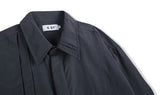 SSY(エスエスワイ) Chest Fan Relax Fit Nylon Shirt charcoal