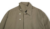 SSY(エスエスワイ) [Organic Cotton] Collar Strap Relax Fit Shirt brown khaki