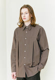 SSY(エスエスワイ) [Compact Cotton] Double Vent Relax Fit Shirt brown