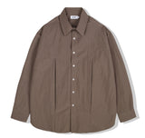SSY(エスエスワイ) [Compact Cotton] Double Vent Relax Fit Shirt brown