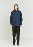 SSY(エスエスワイ) [Compact Cotton] Double Vent Relax Fit Shirt navy