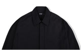 SSY(エスエスワイ) Front Layering Loose Fit Shirt black