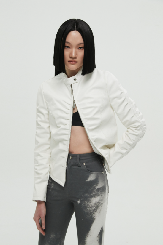 nache(ナチェ) SHIRRING LEATHER JACKET – UNDERSTUDY CLUB