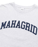 mahagrid (マハグリッド) VARSITY LOGO TEE [LIGHT GREY]