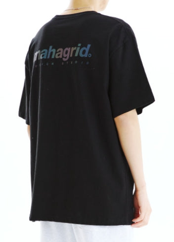 mahagrid (マハグリッド) RAINBOW REFLECTIVE LOGO TEE[BLACK]
