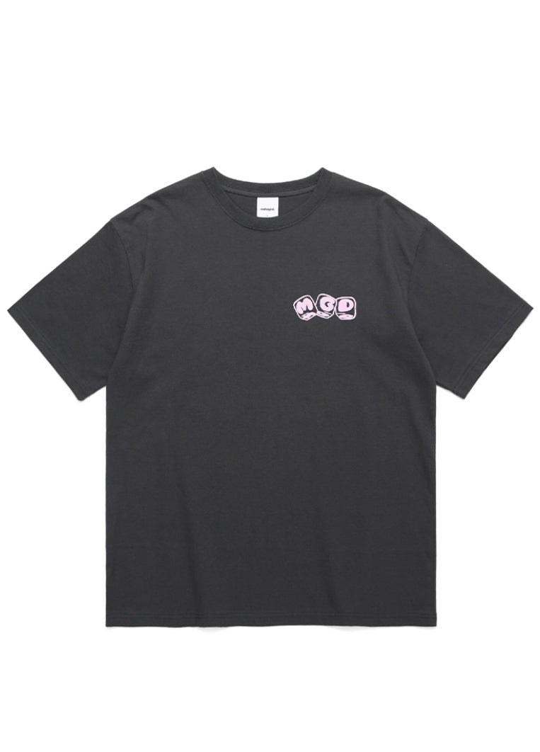 mahagrid (マハグリッド) MGD DICE TEE [CHARCOAL]