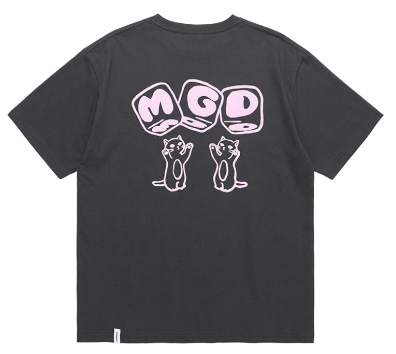 mahagrid (マハグリッド) MGD DICE TEE [CHARCOAL]