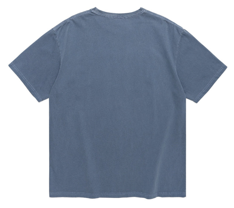 mahagrid (マハグリッド) UNIVERSITY PIGMENT TEE [NAVY]