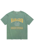 mahagrid (マハグリッド) UNIVERSITY PIGMENT TEE [GREEN]