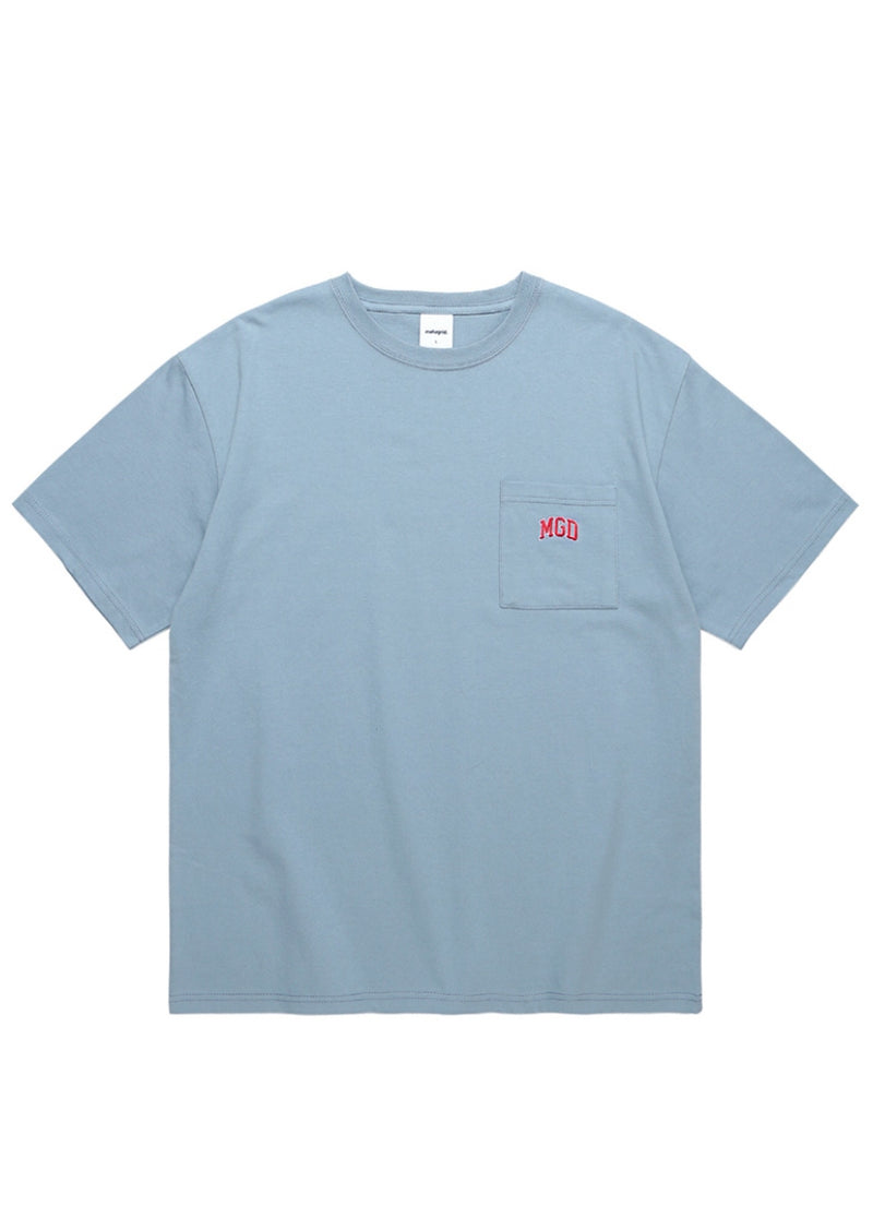 mahagrid (マハグリッド) MGD COLLEGE POCKET TEE [LIGHT BLUE]