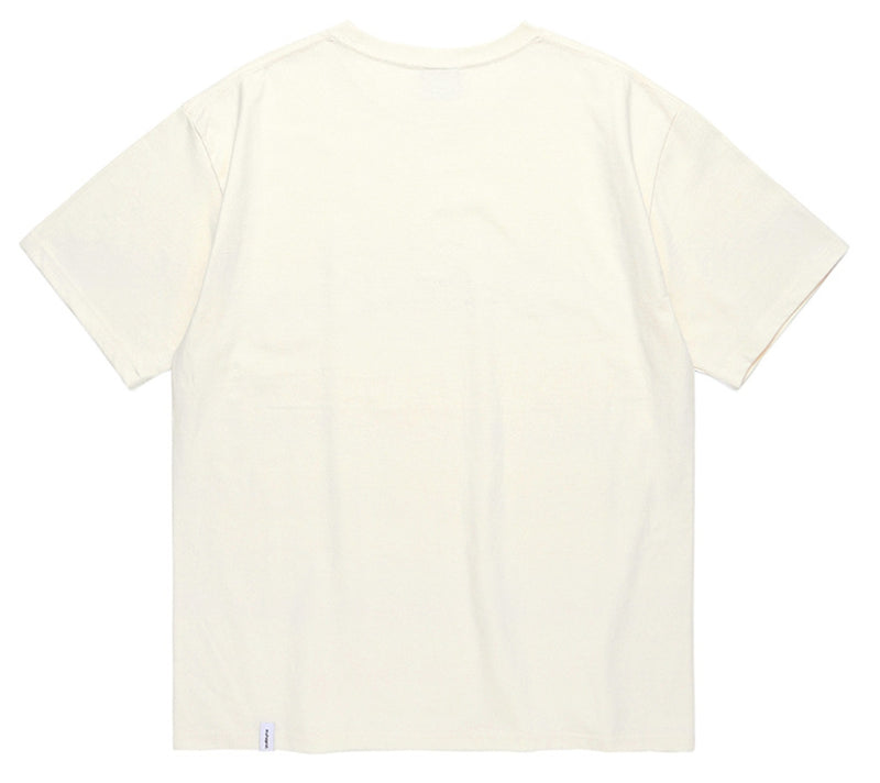 mahagrid (マハグリッド) MGD COLLEGE POCKET TEE [CREAM]