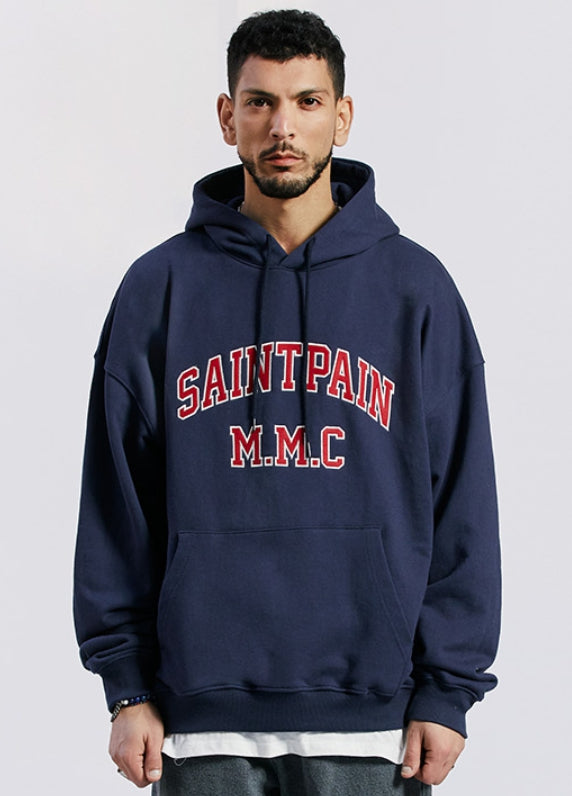 セイントペイン(SAINTPAIN) SP SAINT ARCH LOGO HOOD-NAVY