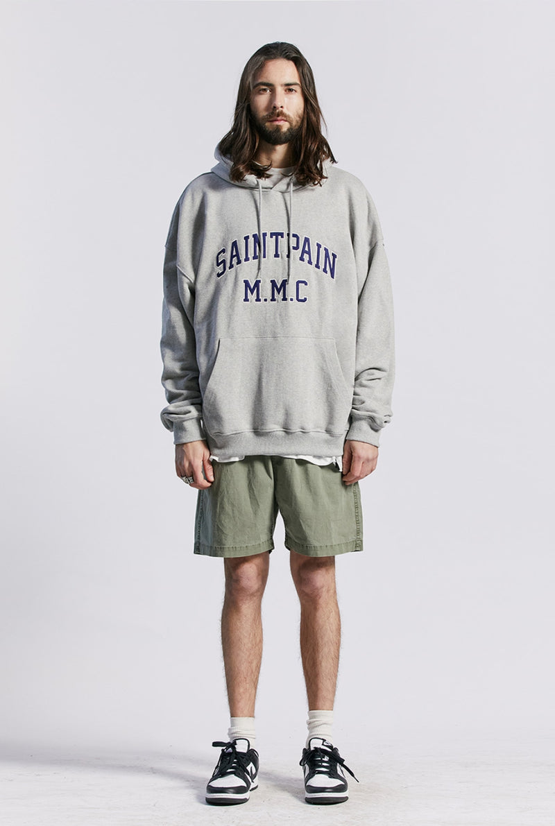 セイントペイン(SAINTPAIN) SP SAINT ARCH LOGO HOOD-MELANGE GRAY