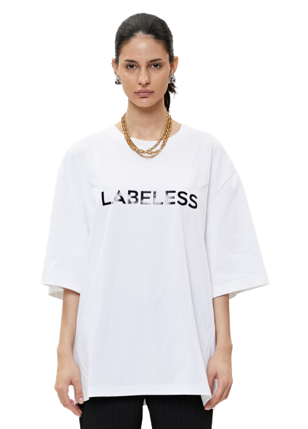 レイブレス(LABELESS) WHITE LETTERING T SHIRT