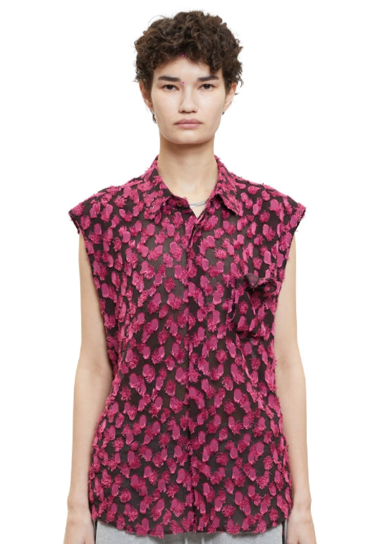 レイブレス(LABELESS) PINK HANGER CHIEF SLEEVELESS SHIRT