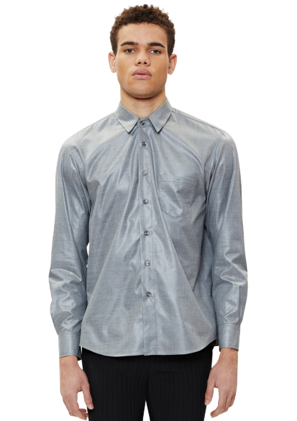 レイブレス(LABELESS) GREY UNLEATHER SHIRT