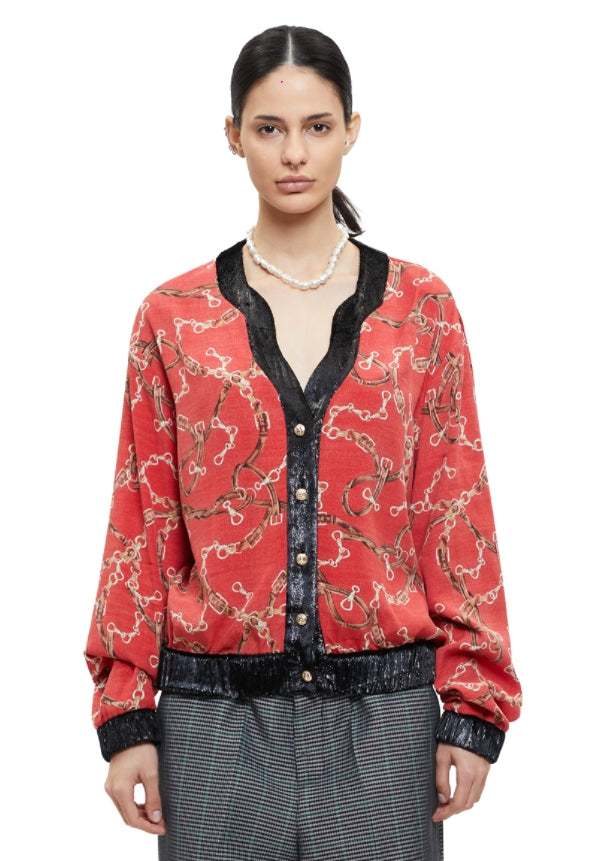 レイブレス(LABELESS) GOLD CHAIN CARDIGAN