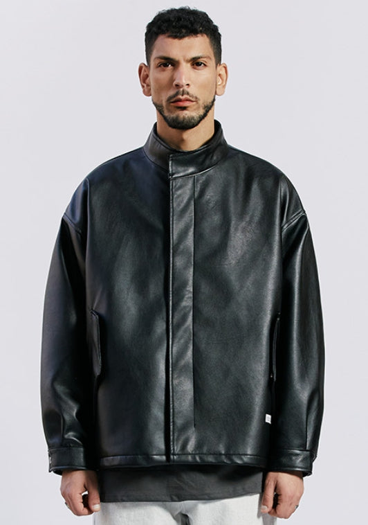 セイントペイン(SAINTPAIN) SP VEGAN LETHER M51 CROP FIELD JACKET-BLACK