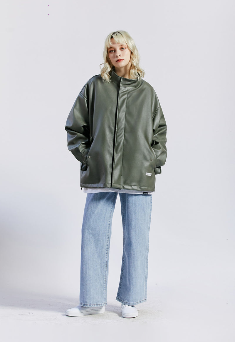 セイントペイン(SAINTPAIN) SP VEGAN LETHER M51 CROP FIELD JACKET-KHAKI