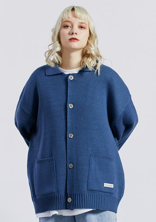 セイントペイン(SAINTPAIN) SP LOOSE FIT BUTTON CARDIGAN-NAVY