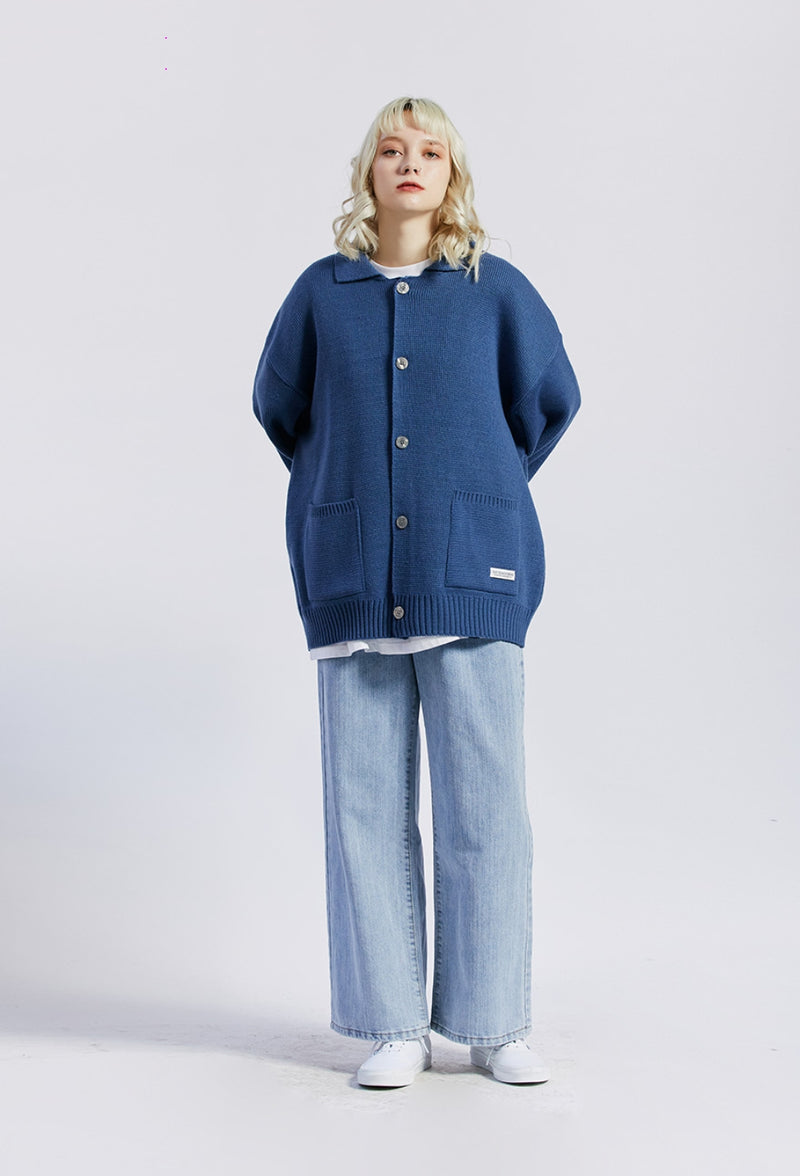 セイントペイン(SAINTPAIN) SP LOOSE FIT BUTTON CARDIGAN-NAVY