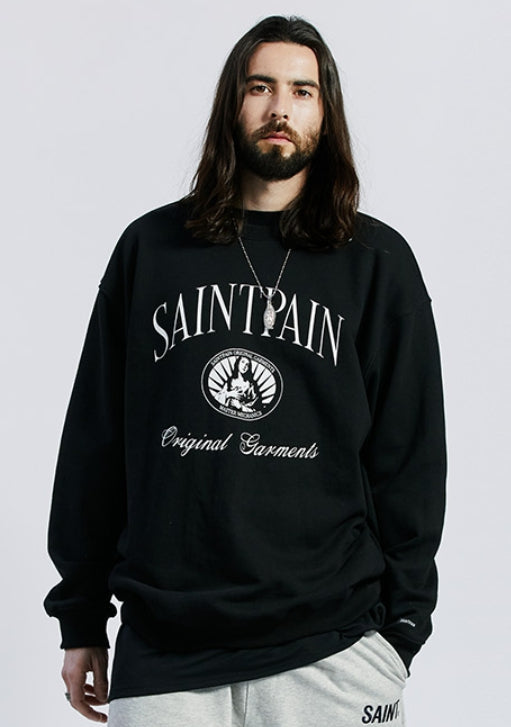 セイントペイン(SAINTPAIN) SP GRACEFUL CREW NECK-BLACK