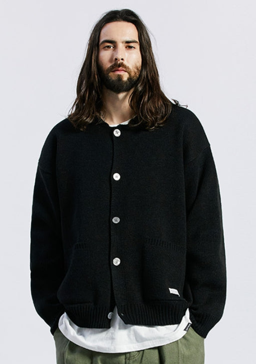 セイントペイン(SAINTPAIN) SP LOOSE FIT BUTTON CARDIGAN-BLACK
