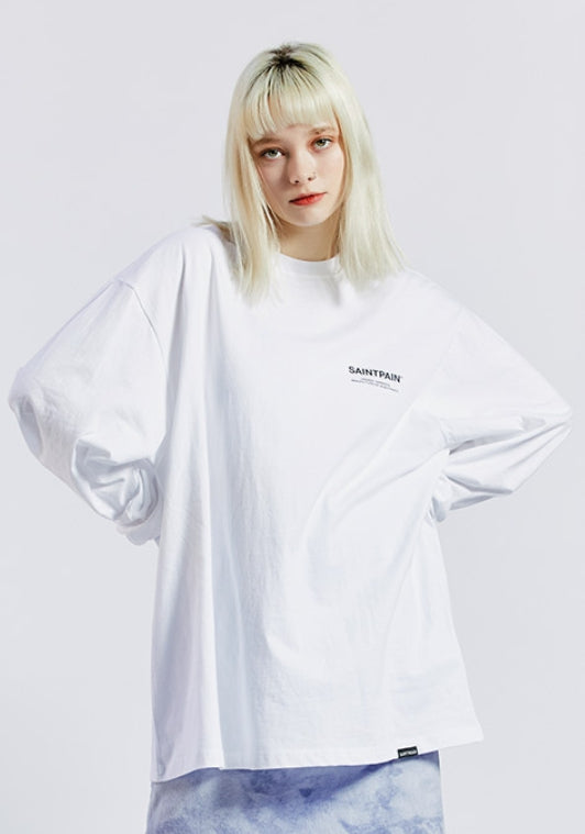 セイントペイン(SAINTPAIN) SP VRTN LOGO LONG SLEEVE-WHITE