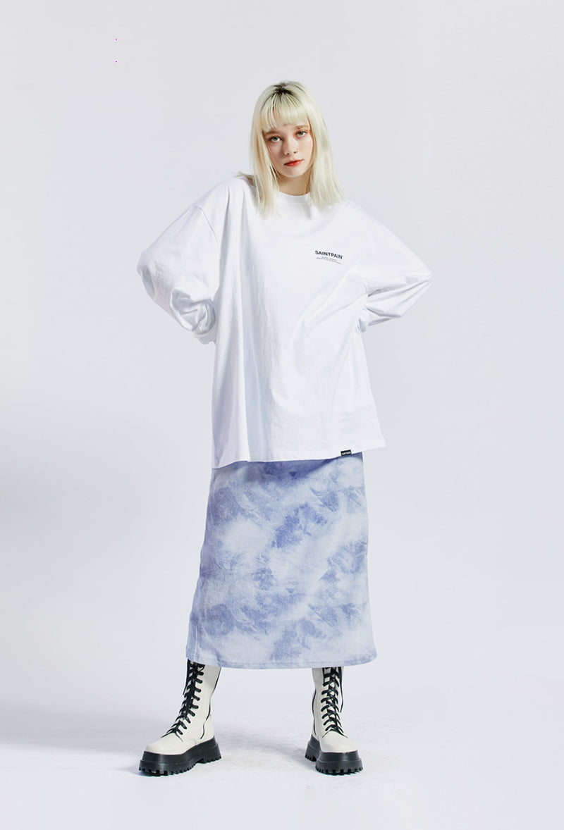 セイントペイン(SAINTPAIN) SP VRTN LOGO LONG SLEEVE-WHITE