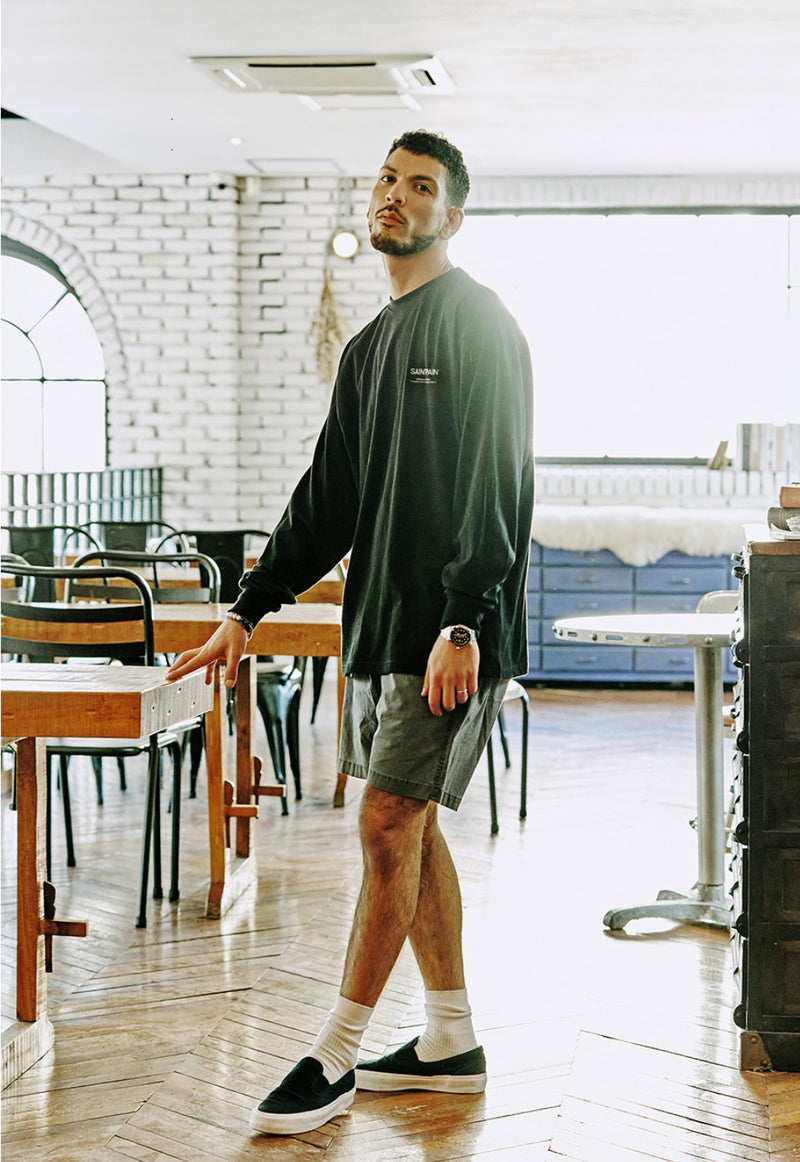 セイントペイン(SAINTPAIN) SP VRTN LOGO LONG SLEEVE-BLACK