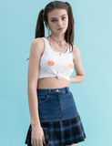 BABLETWO  (ビーエーブルトゥー)   Double Peach Top (WHITE)