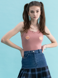 BABLETWO  (ビーエーブルトゥー)     Double Peach Top (PINK)