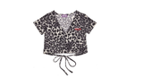 BABLETWO  (ビーエーブルトゥー)     Leopard Cross T-shirts (BLACK)
