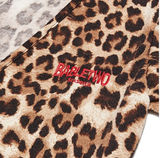 BABLETWO  (ビーエーブルトゥー)      Leopard Cross T-shirts (BEIGE)