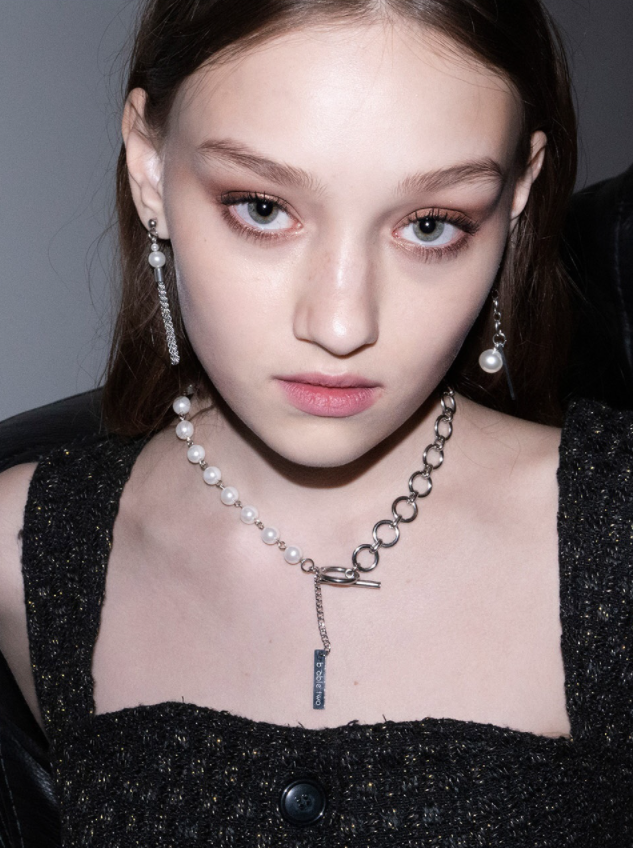 BABLETWO  (ビーエーブルトゥー)        Pearl Mixed Chain Piercing [surgical]