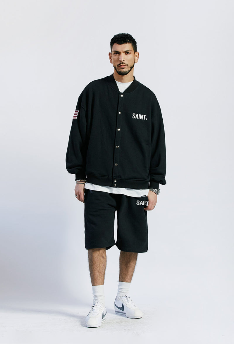 セイントペイン(SAINTPAIN) SP COTTON STADIUM JACKET-BLACK