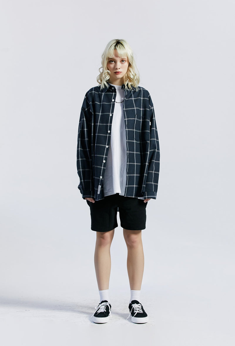 セイントペイン(SAINTPAIN) SP WINDOWPANE CHECK OVER SHIRTS