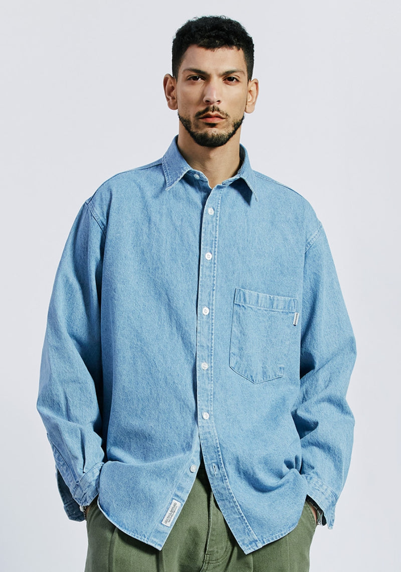 セイントペイン(SAINTPAIN) SP DENIM WASHED OVER SHIRTS