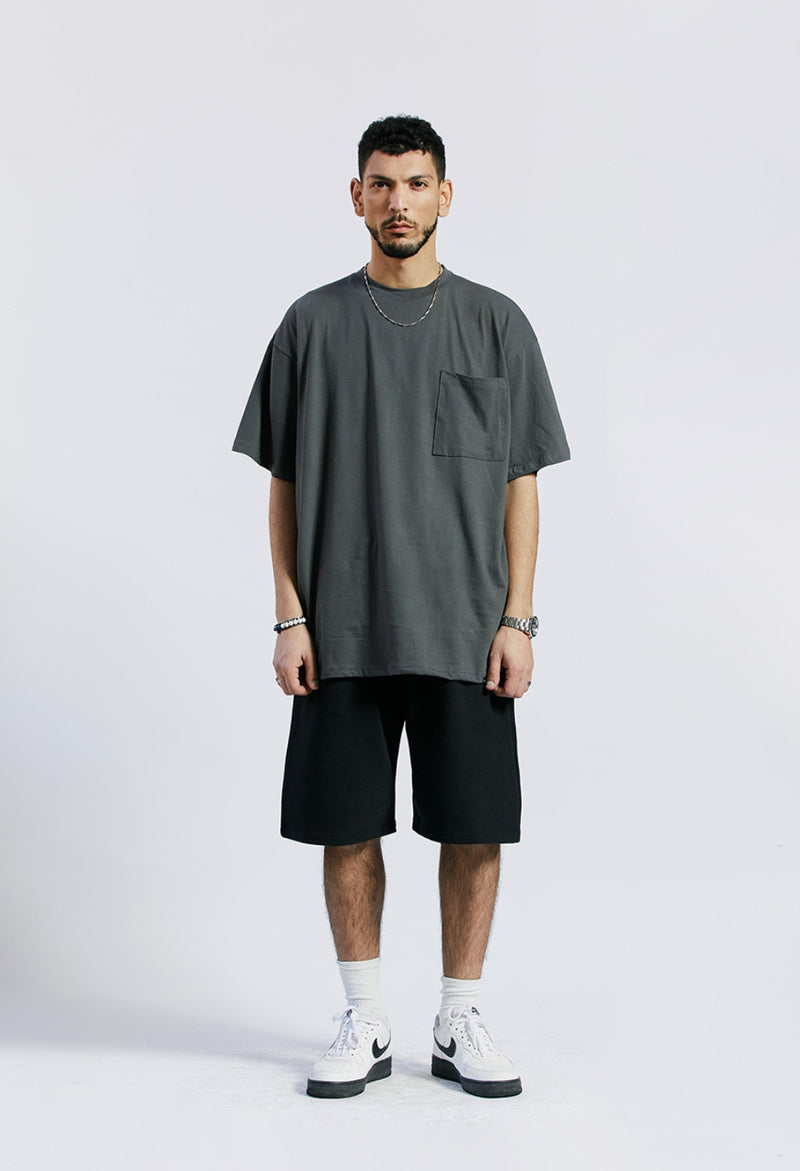 セイントペイン(SAINTPAIN) SP SAINT LOGO TWO TUCK SWEAT SHORTS-BLACK