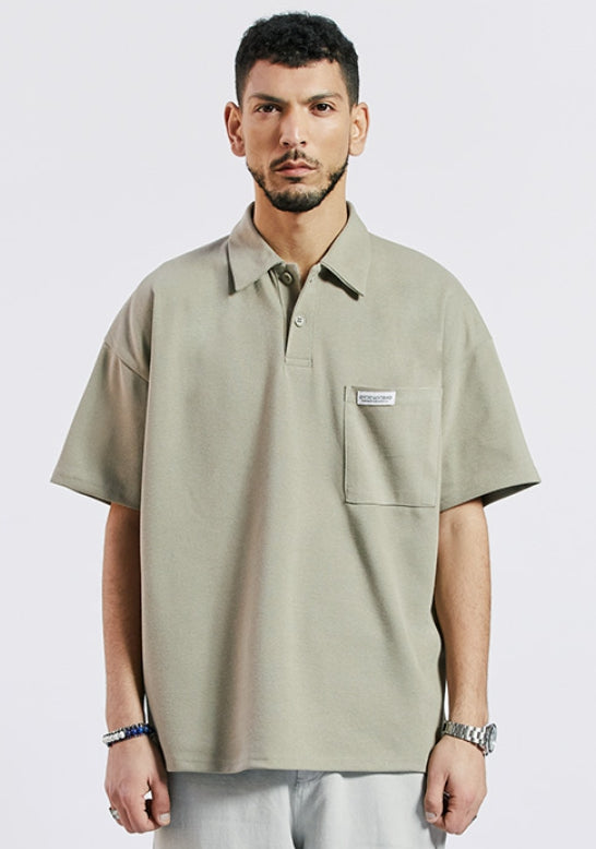 セイントペイン(SAINTPAIN) SP OVER FIT PK SHIRTS-BEIGE