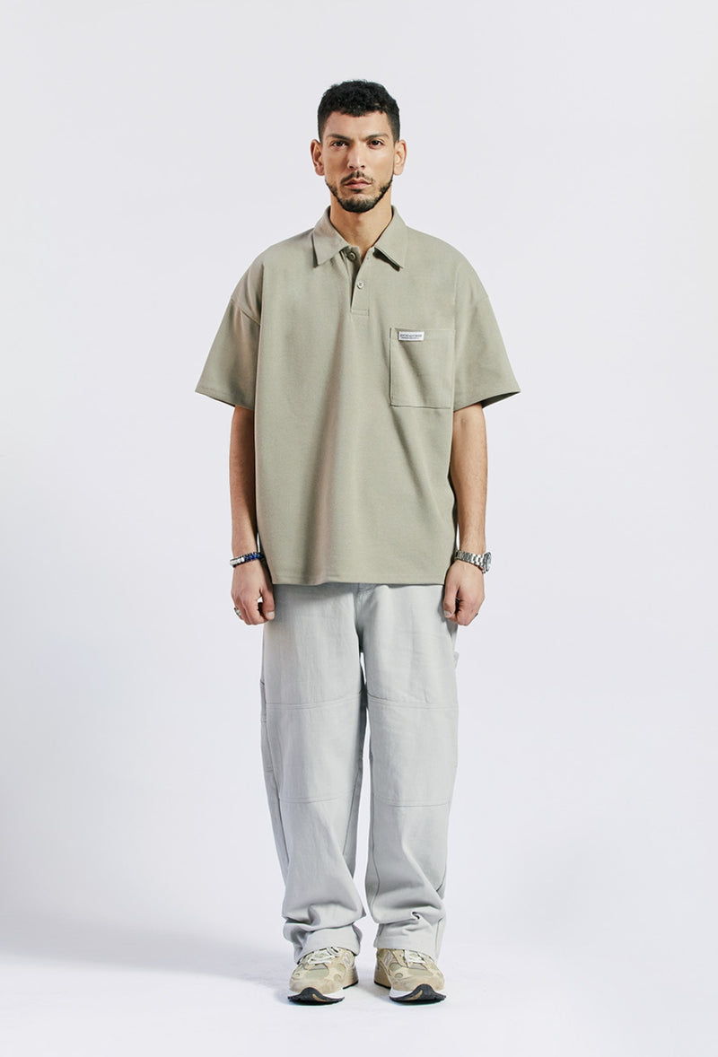 セイントペイン(SAINTPAIN) SP OVER FIT PK SHIRTS-BEIGE